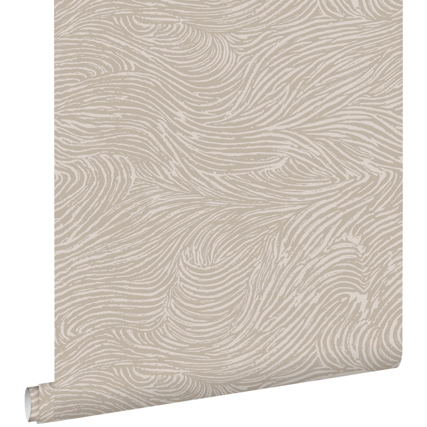 ESTAhome Tapete 3d Wellenförmige Linien Taupe 50 X 900 Cm 139661 günstig online kaufen