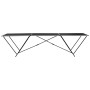 vidaXL Tapeziertisch, klappbar, 300x60x78 cm, mit schwarzer MDF-Platte und Aluminiumgestell.