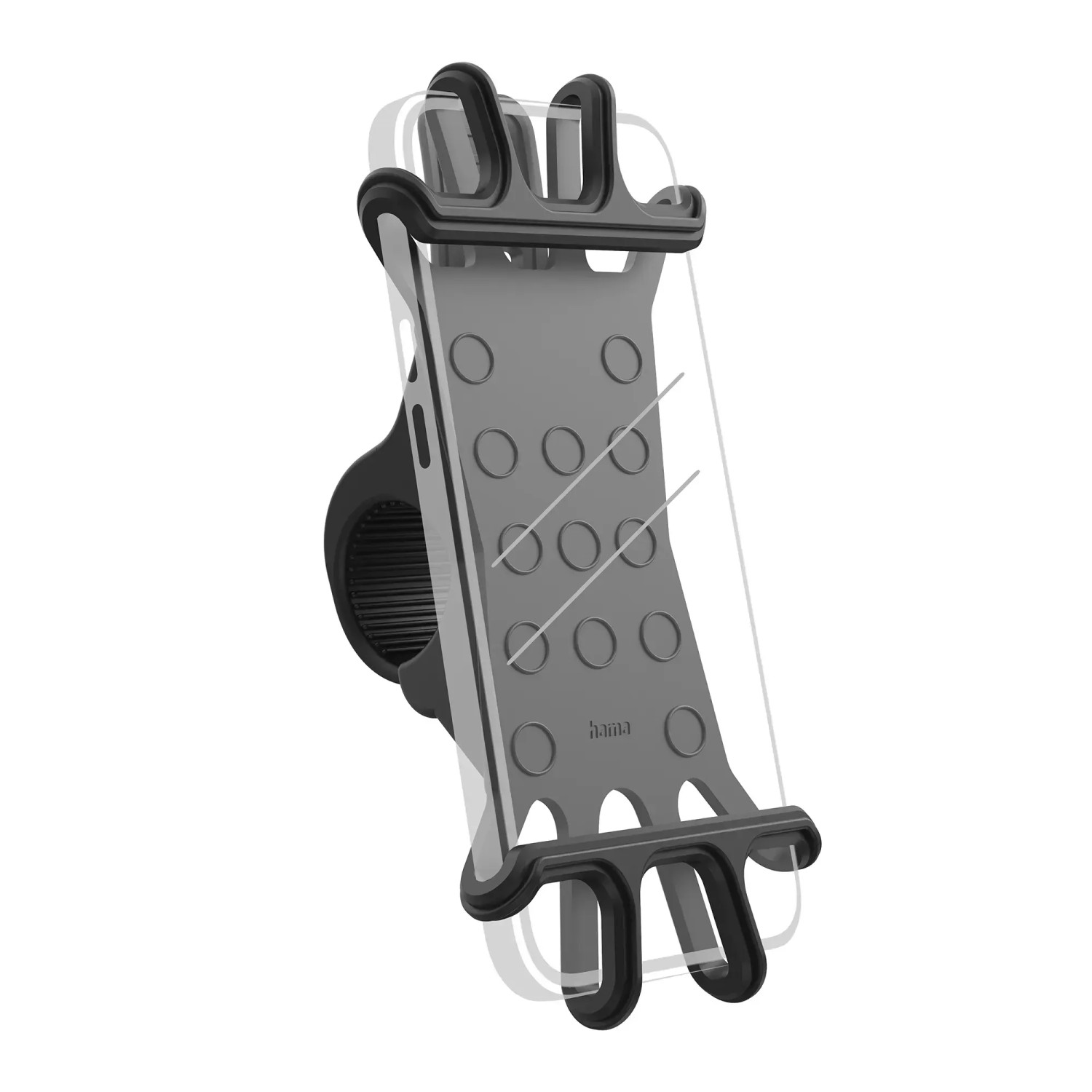 Hama Fahrrad-Handyhalterung Flexible Universal für Lenkerstange Schwarz