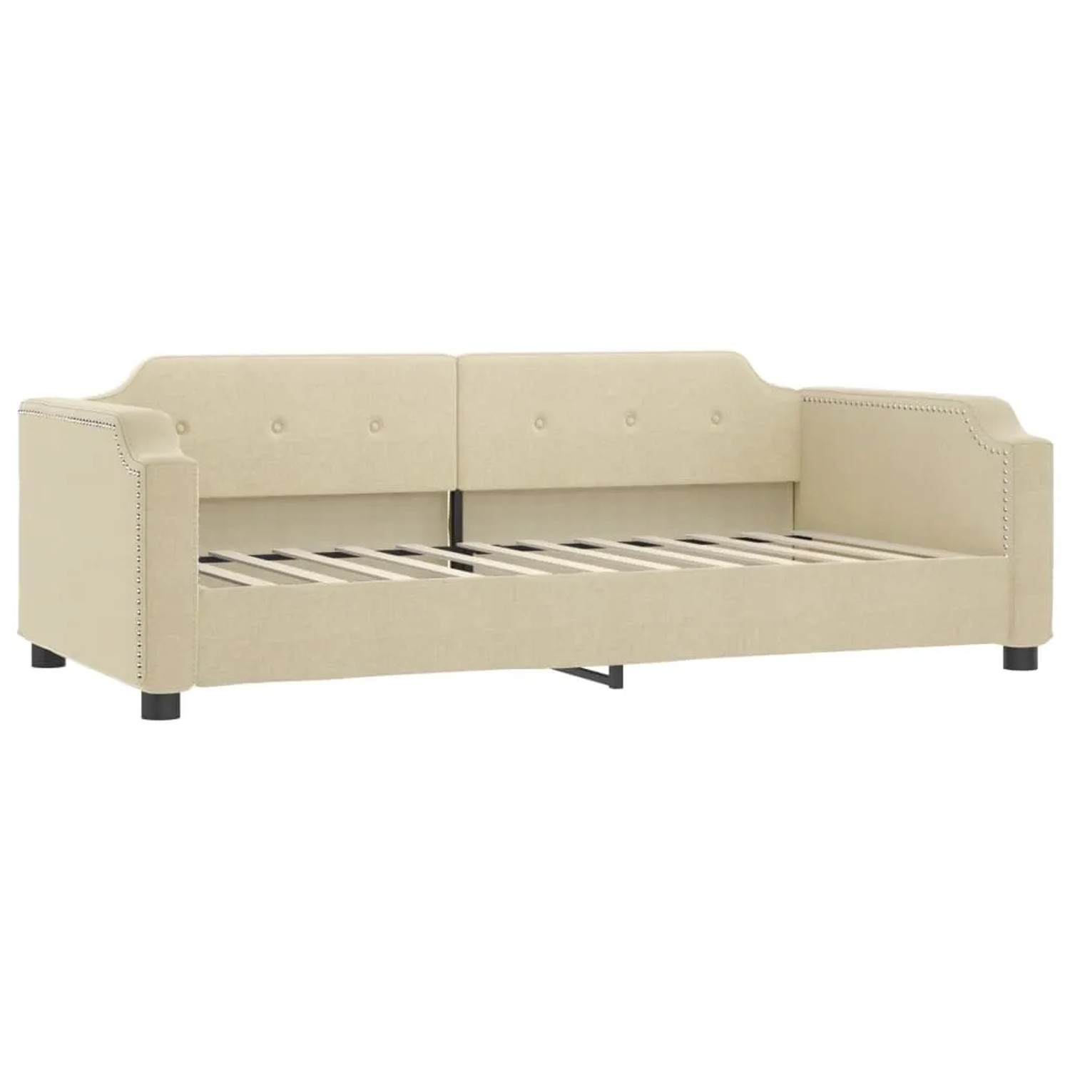 vidaXL Tagesbett Creme 100x200 cm Stoff 354214