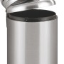 Wenko Tret-Mülleimer Leman, 12 l, Edelstahl, mit geöffnetem Deckel.