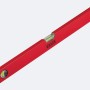 Rote Ellix Wasserwaage, 100 cm lang, mit horizontaler und vertikaler Libelle.