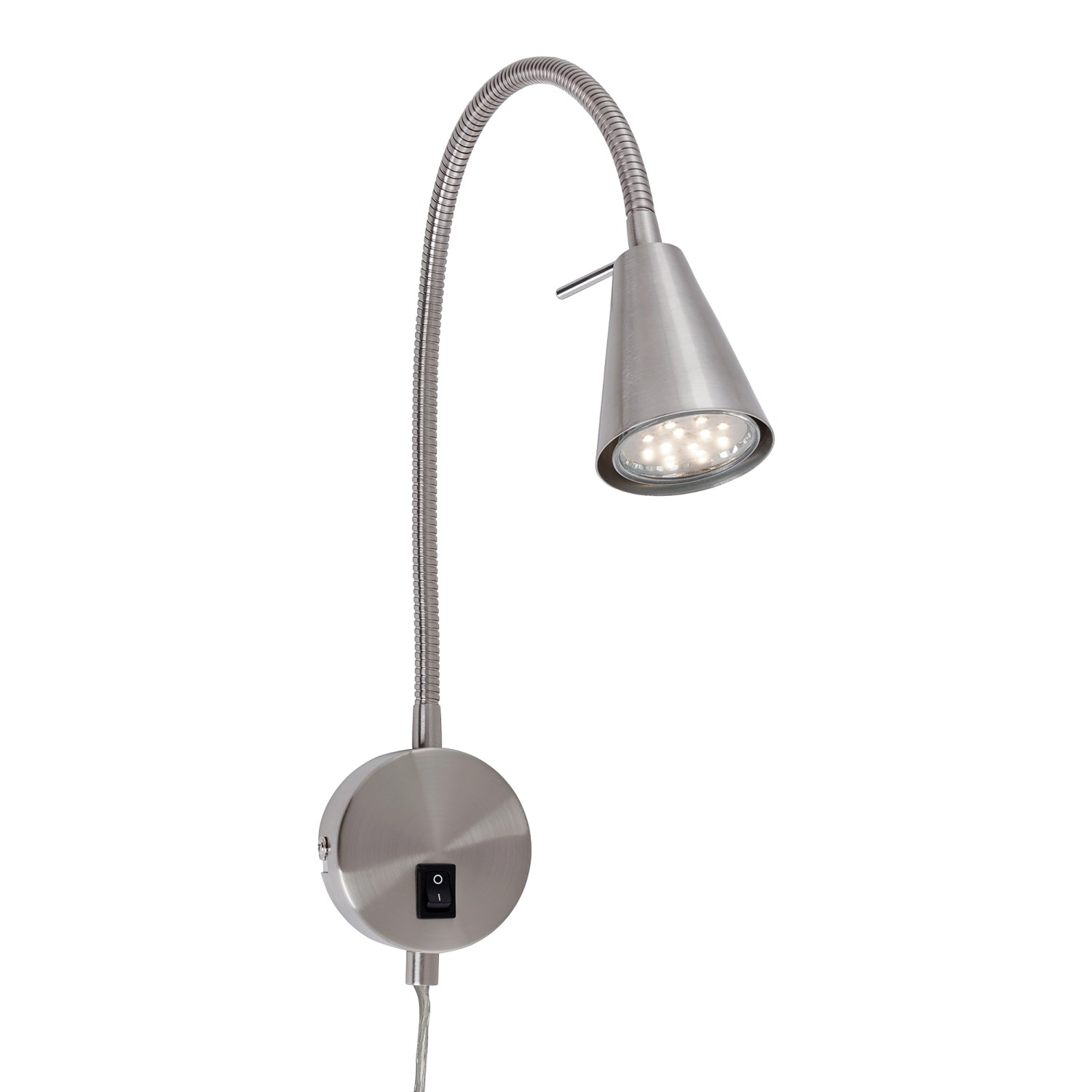Briloner LED Bettleuchte Tusa Schwenkbar Warmweiß 45 x 20,5 cm Matt-Nickel günstig online kaufen