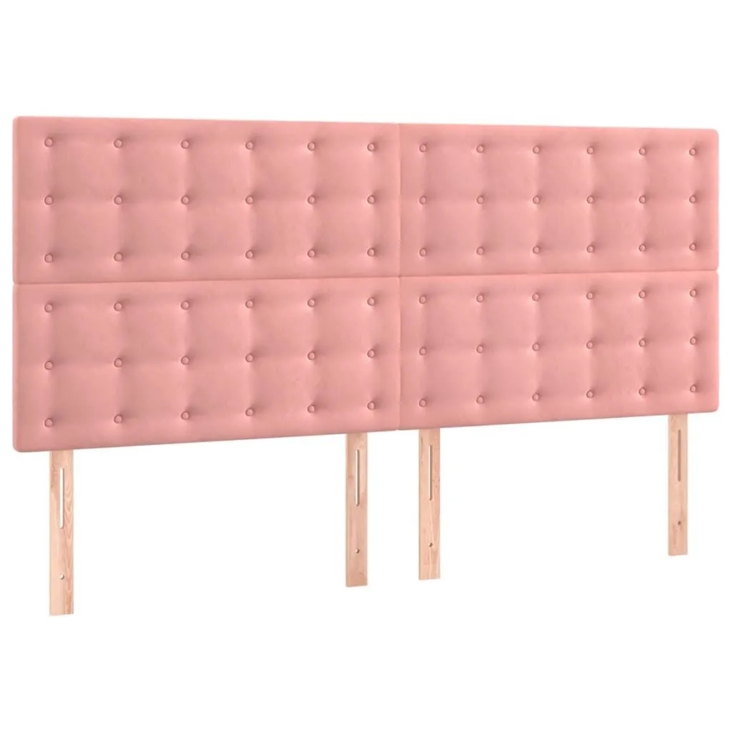 vidaXL Kopfteil Rosa 160 x 5 x 118/128 cm Samt 3116825
