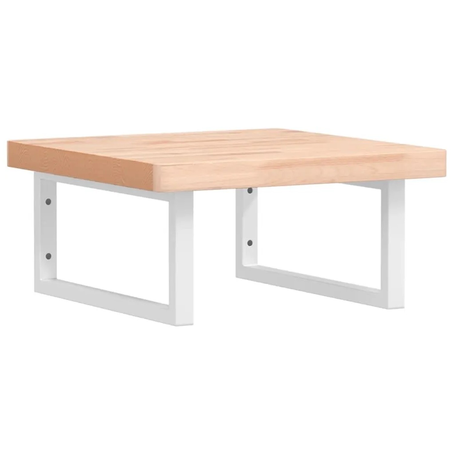 vidaXL Waschbeckenregal Wandmontage Stahl und Massivholz Buche 3302420