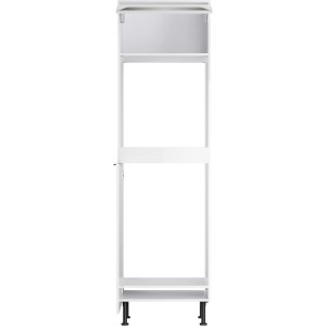 Weißer Optifit Hochschrank Arvid986 für Backofen und Kühlschrank, 60 cm breit.