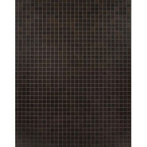 Selbstklebende Mosaikmatte Alu gebürstet, schwarz, 29x29 cm. Ideal für den Innenbereich.