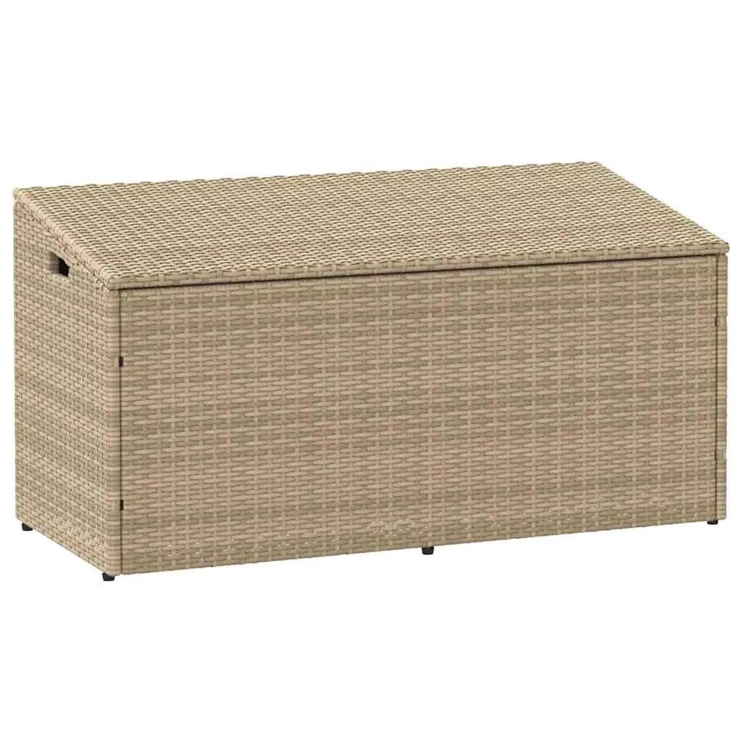 vidaXL Garten-Aufbewahrungsbox Beige 110 x 50 x 58 cm Poly Rattan 4104072