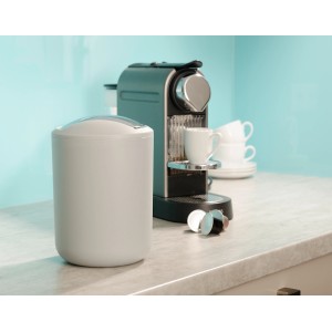 Wenko Schwingdeckeleimer Brasil Grau, Größe S, Kosmetikeimer für Bad oder Küche.