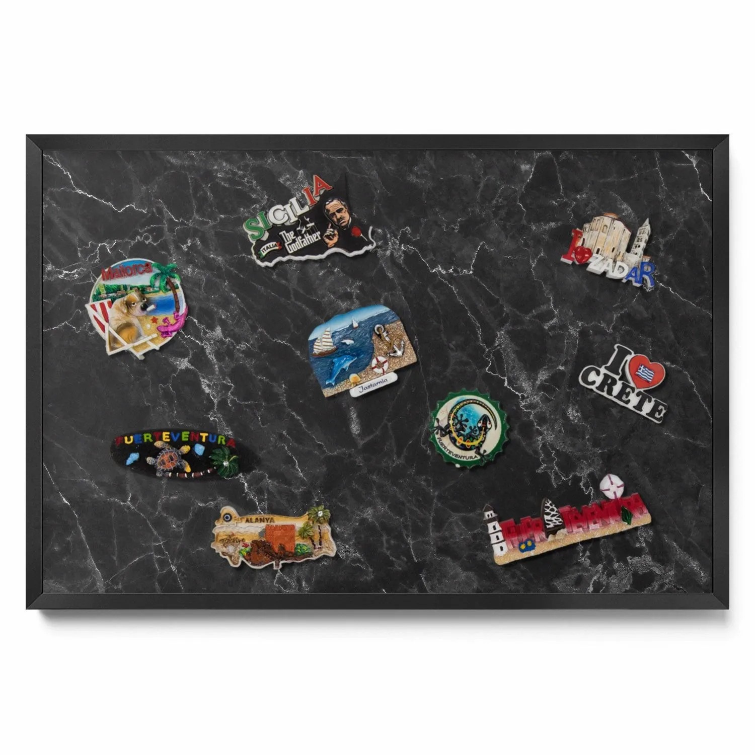 Tulup Magnettafel Wand-Magnettafel für Reisesouvenirs Eleganter Schwarzer M günstig online kaufen