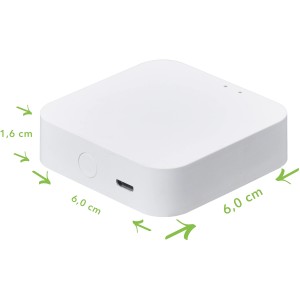 Lutec Access Box in Weiß, 6x6x1,6cm, für smarte Leuchten und Sprachsteuerung.