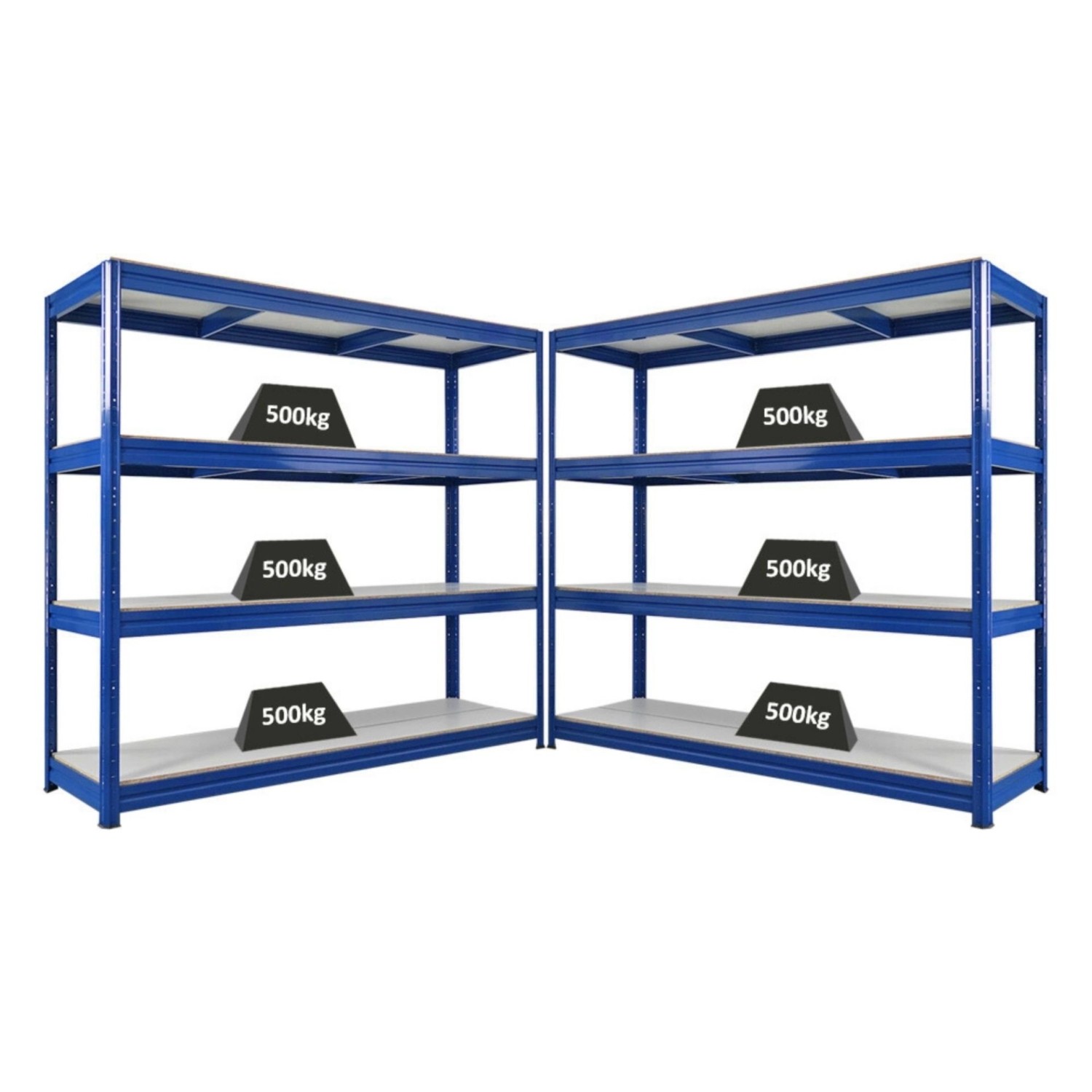 PROREGAL Mega Deal 2x Schwerlastregal Dino HxBxT 180x200x60cm 4 Melamin-Ebe günstig online kaufen