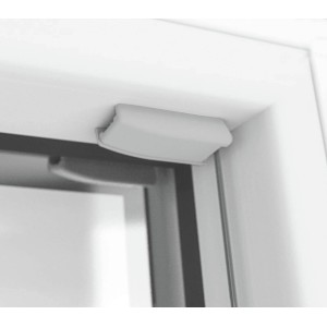 Detailaufnahme: Graues Schöner Wohnen Thermo-Wabenplissee Sina am Fenster.