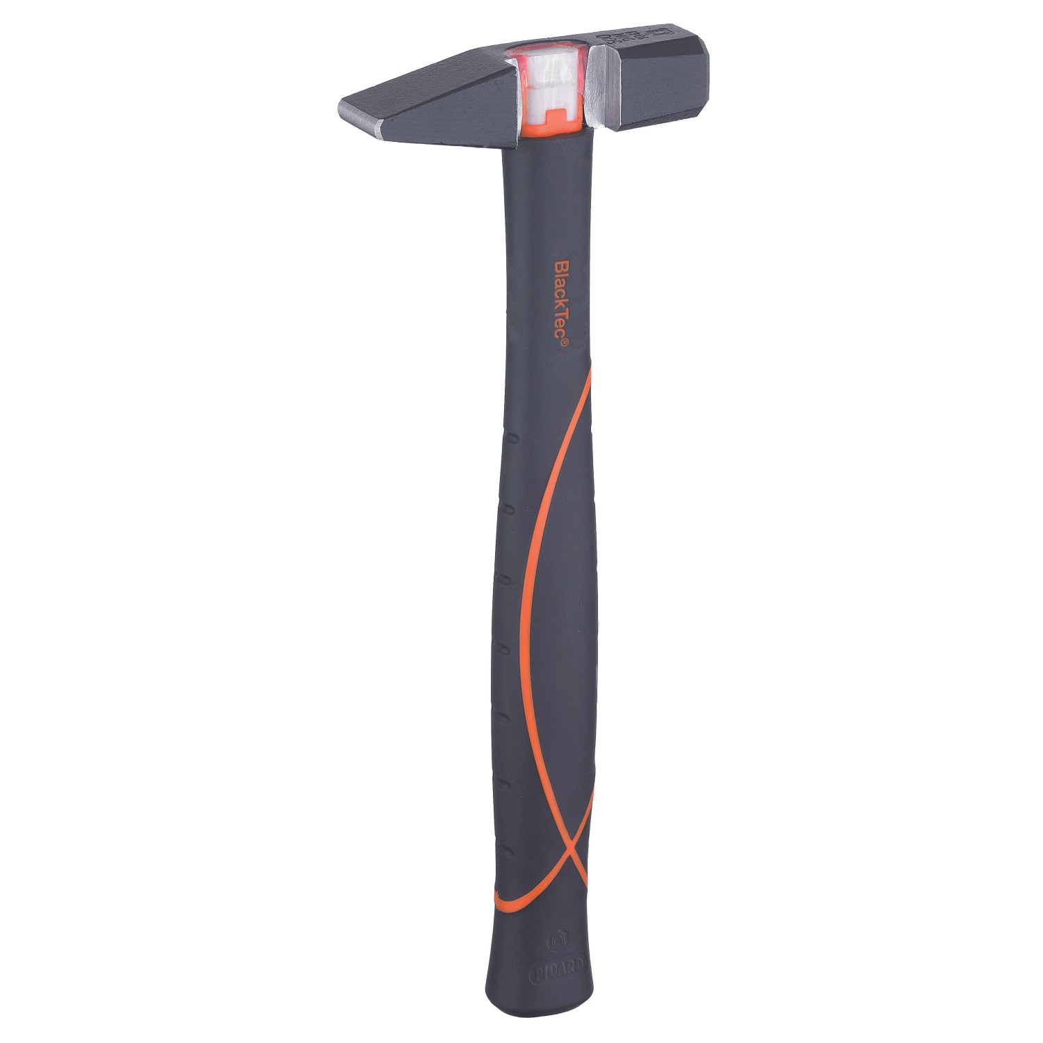 Picard Schreinerhammer BlackTec 230g mit dunkelgrauem Fiberglasstiel und orange gummiertem Griff.