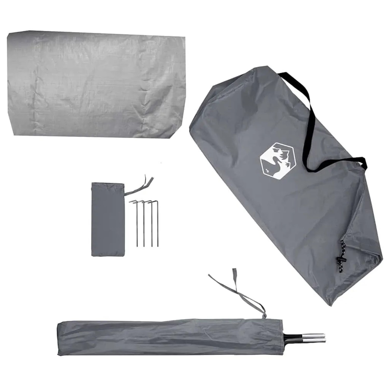 vidaXL Innenzelt schwarz 220x128x110cm: Zelt, Heringe und Packsäcke für Camping & Outdoor.
