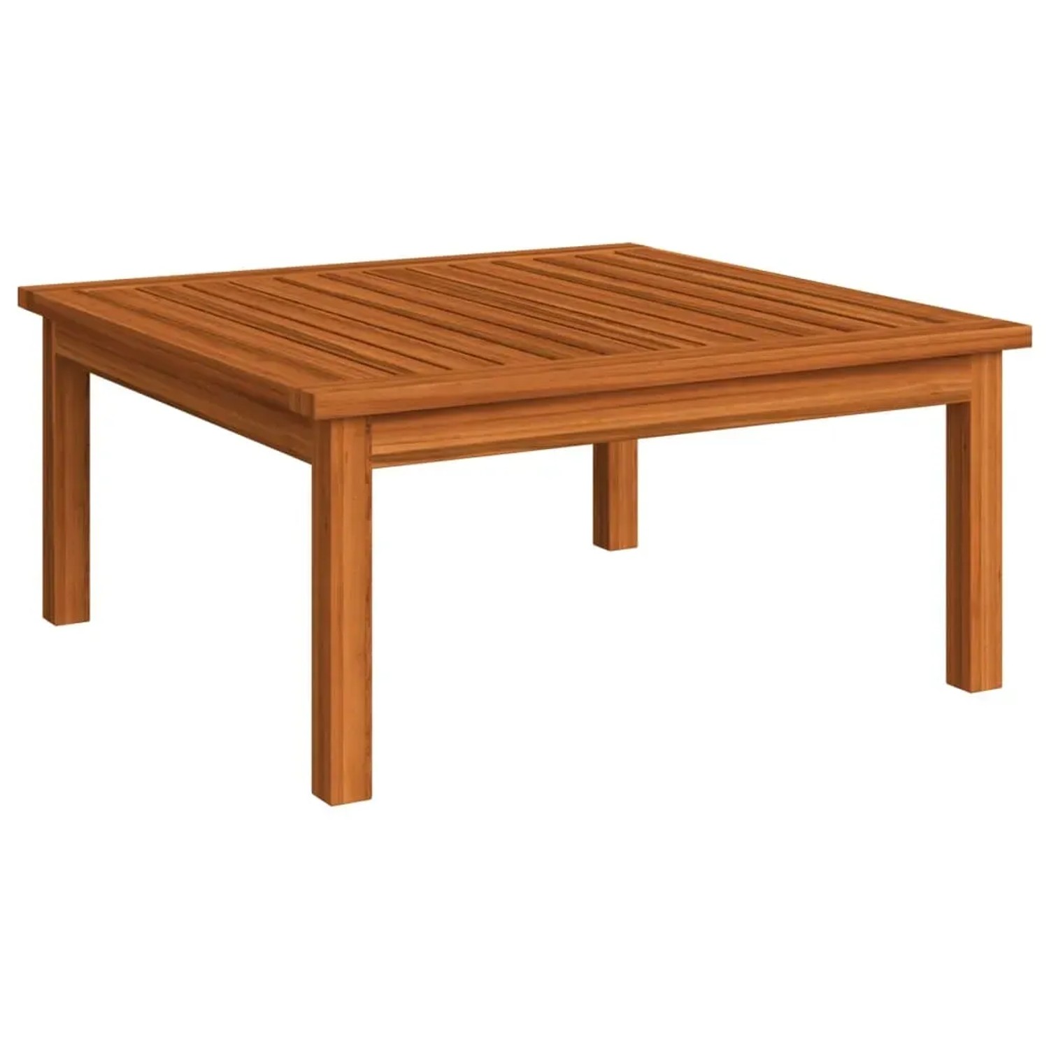 Quadratischer Akazienholz-Tisch, Teil des vidaXL Garten-Lounge-Sets.
