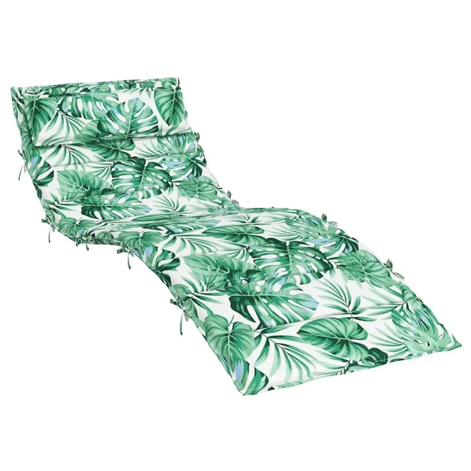 vidaXL Sonnenliegen-Auflage Blattmuster 180x60x4 cm Oxford-Gewebe 361864 günstig online kaufen