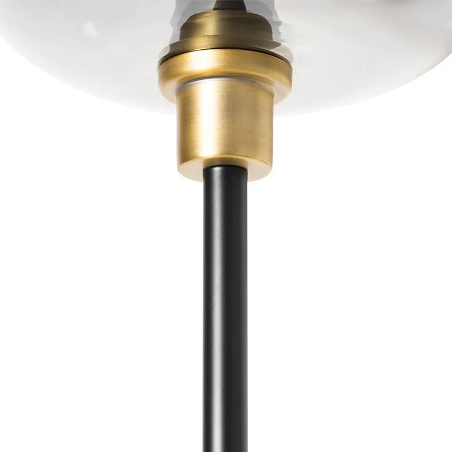 QAZQA Stehlampe Schwarz mit Gold mit Rauchglas 2 Lichter Zuzanna_6