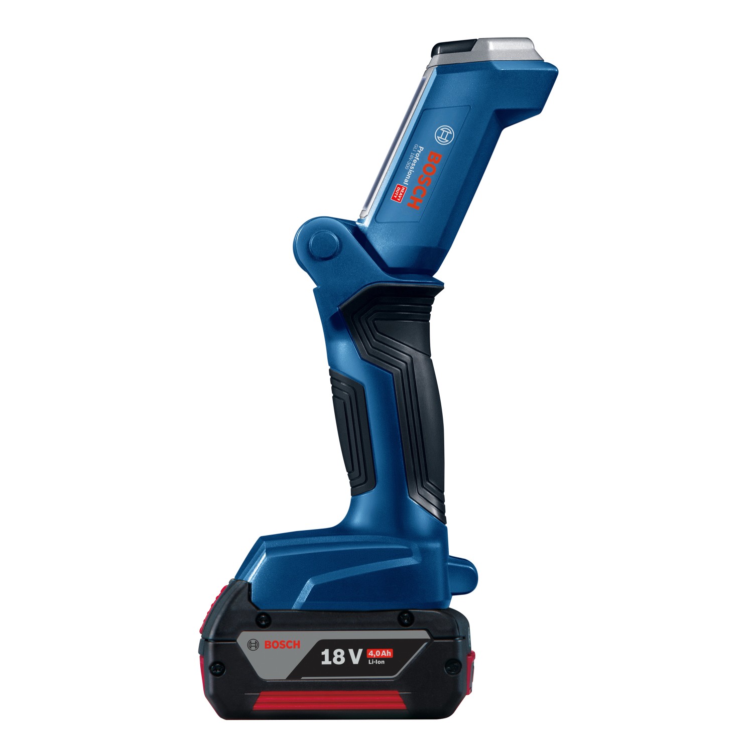 Bosch Professional 18V Akku-Lampe GLI 18V-300 Solo, blaue Handleuchte mit Akku.