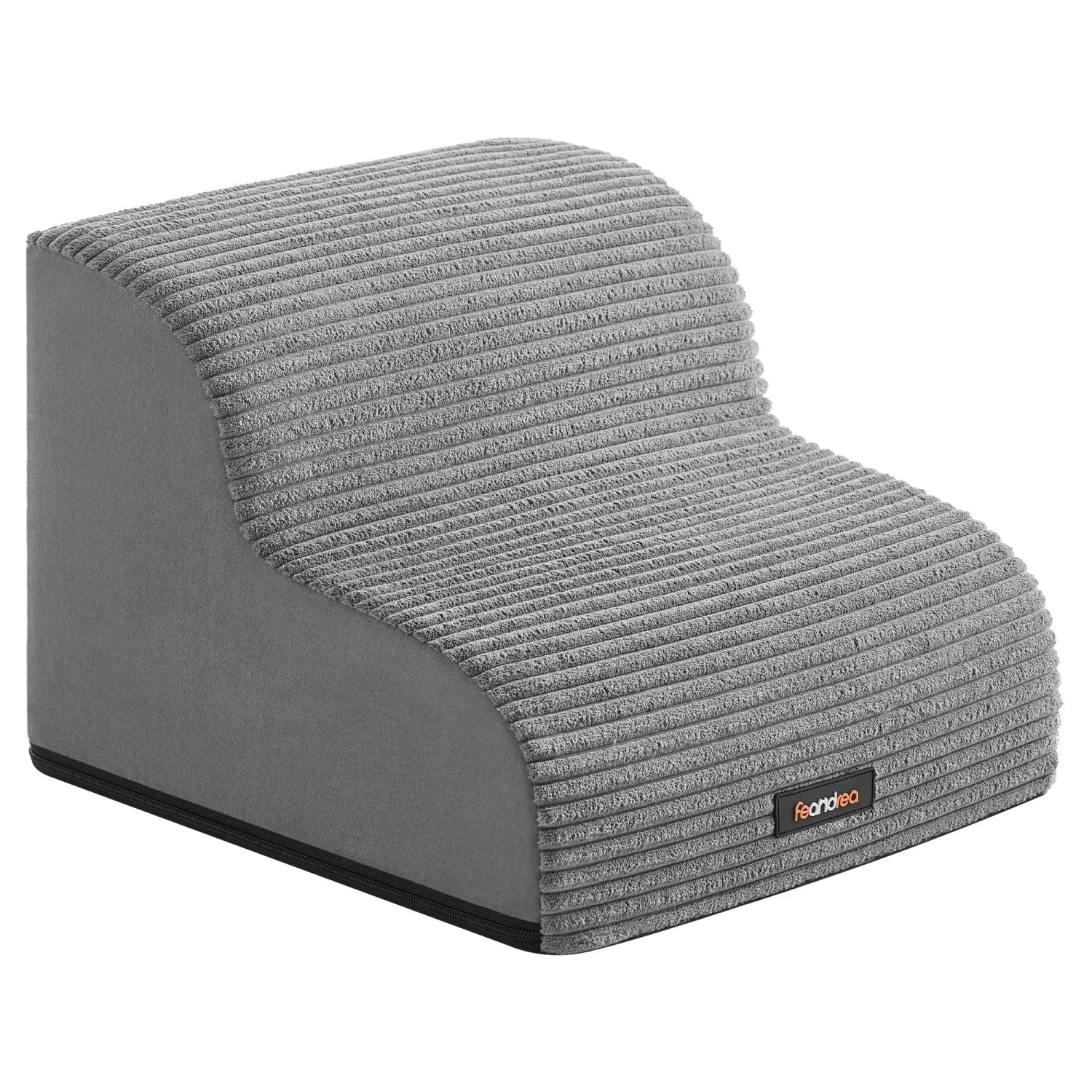 Feandrea Hundetreppe mit 2 Stufen für Kleine Hunde 40 cm x 30 cm Taubengrau