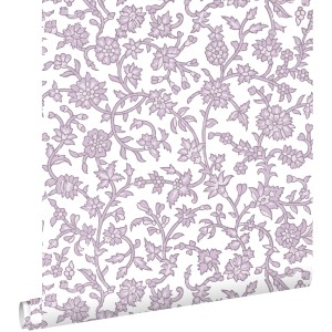 ESTAhome Tapete Blumenmuster Violett 50 x 900 cm