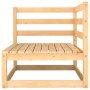 vidaXL Garten-Ecksofa aus Kiefernholz, unbehandelt, modulare Bauweise.