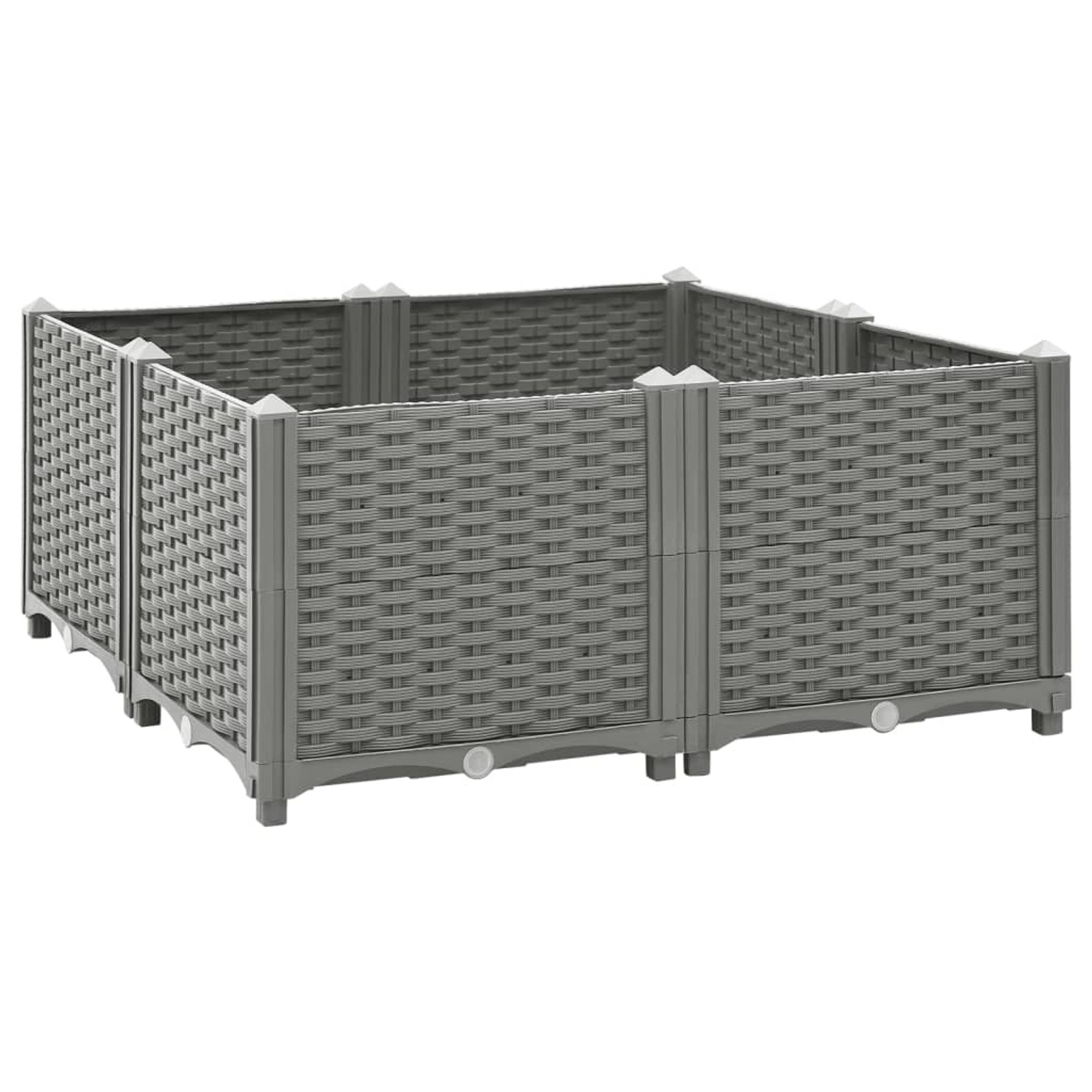 furnicato Hochbeet 80x80x38 cm Polypropylen