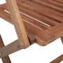 Detailansicht: Klappbarer Gartenstuhl aus Akazienholz, Teil eines 6er-Sets.
