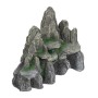Relaxdays Aquarium Deko Fels Polyresin Graugrün Mit Höhlen 21 cm x 24 cm x 14 cm 970 g