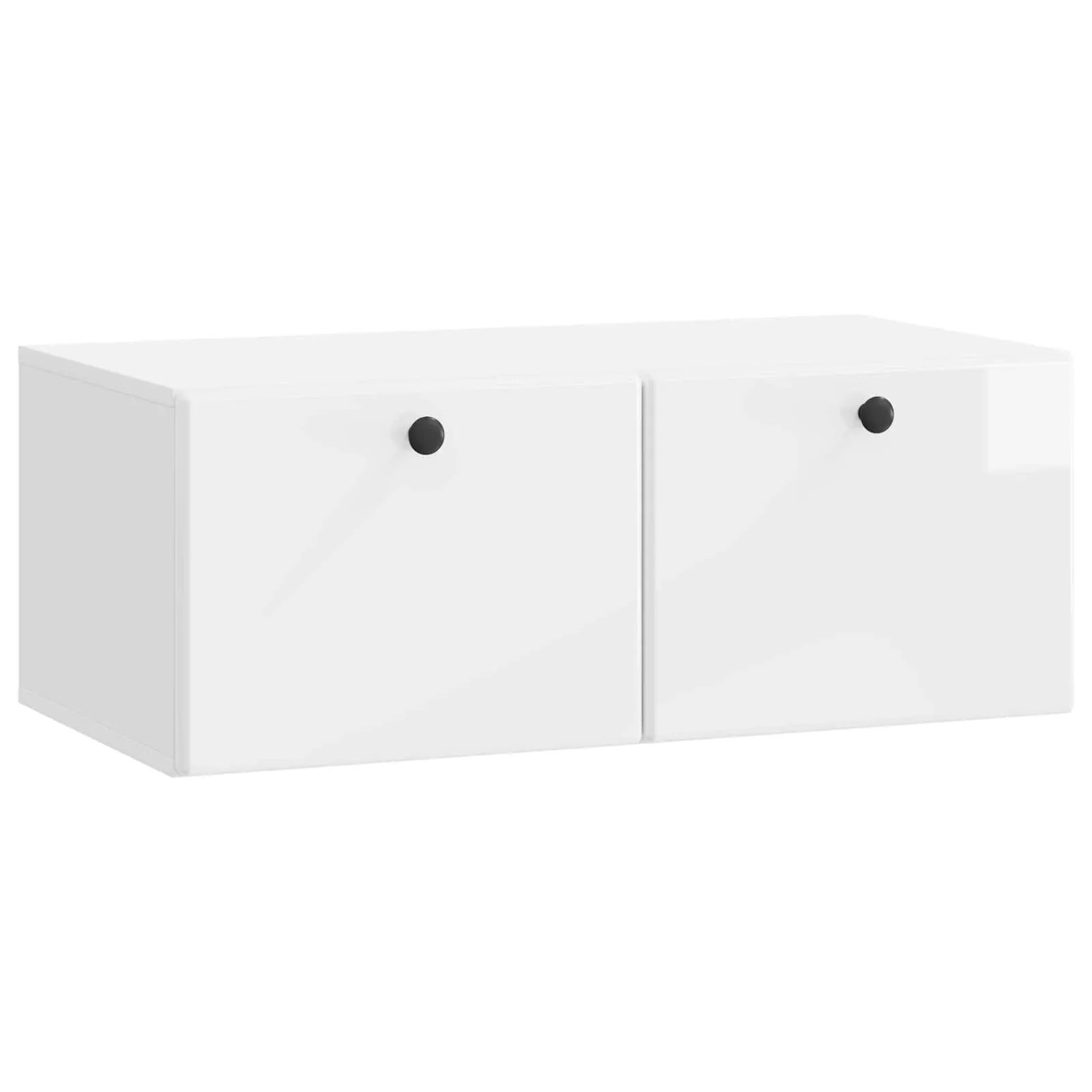 vidaXL Wandmontierter TV-Schrank Hochglanz Weiß 78,5 x 41 x 30 cm 899199