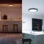 Philips Hue Aurelle LED-Panel, schwarz, Ø 39,5 cm, in Küche mit warmweissem und kaltweissem Licht.