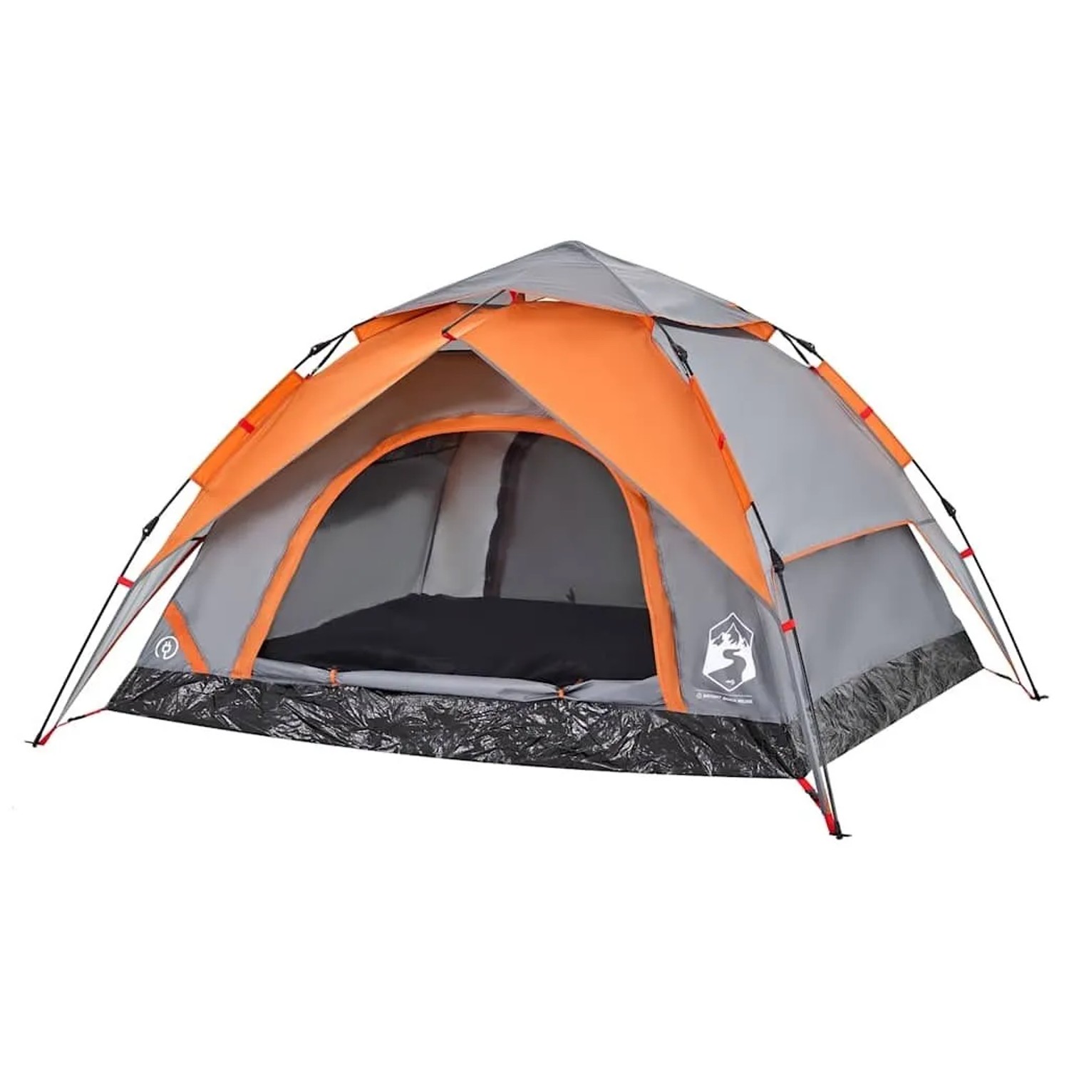 vidaXL Kuppel-Campingzelt 4 Personen Grau und Orange Quick Release 4004183 günstig online kaufen