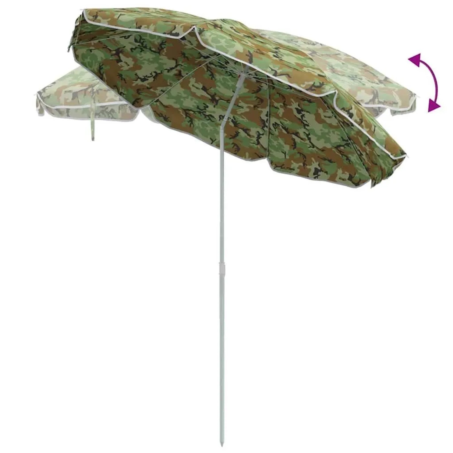 vidaXL Sonnenschirm im Tarnmuster, 161x161x193cm, ideal für den Strand.