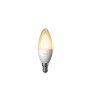 Philips Hue E14 LED Leuchtmittel Kerzenform, warmweiß leuchtend, weißer Sockel. Einstellbares Smart Home Licht.