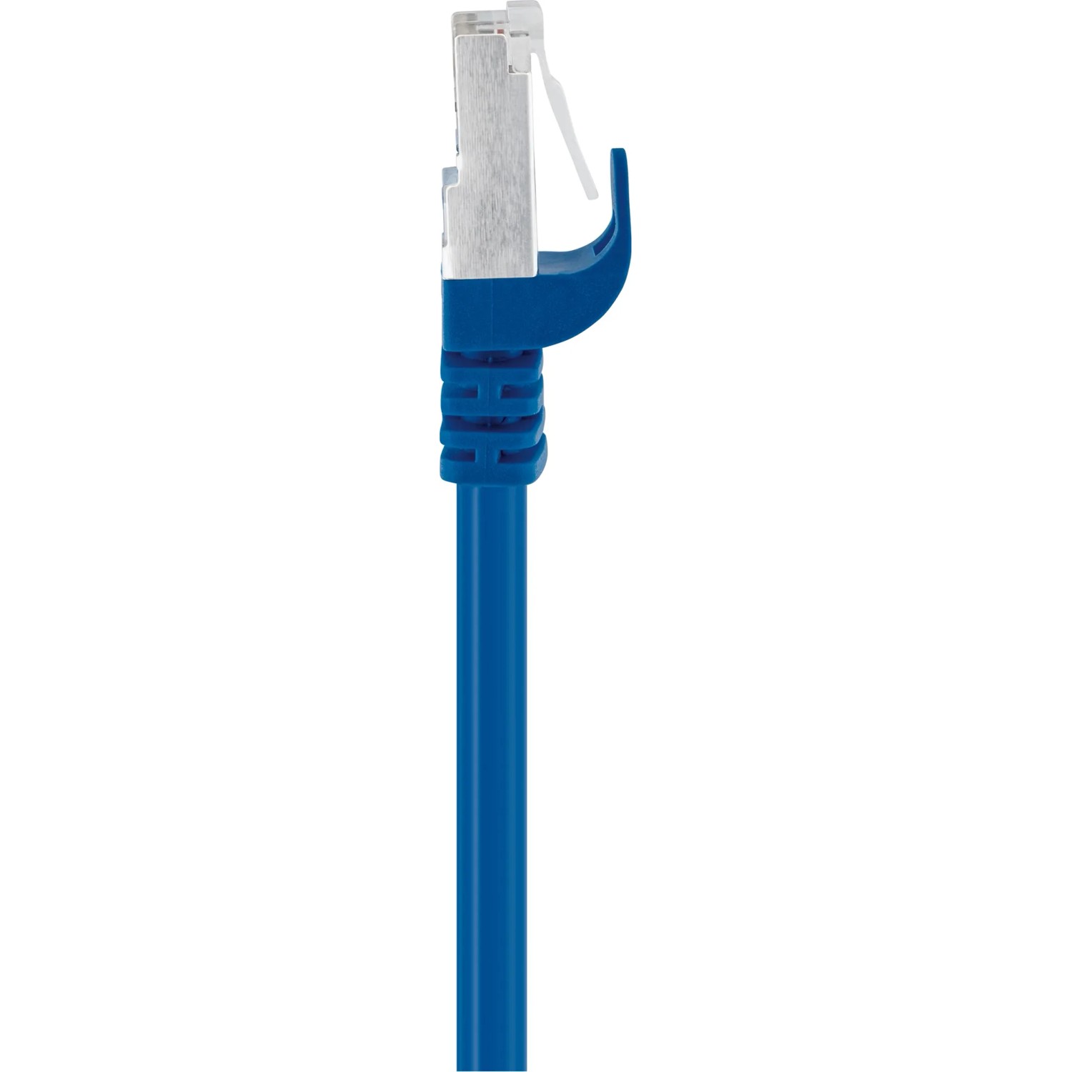 Blaues Schwaiger CAT 8 Netzwerkkabel, 2 m, mit RJ45 Stecker für Netzwerktechnik.
