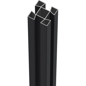 ZacAlu Zaunpfosten aus Aluminium, anthrazit, 7,3x7,3x240 cm, für Zaunbau & Sichtschutz.