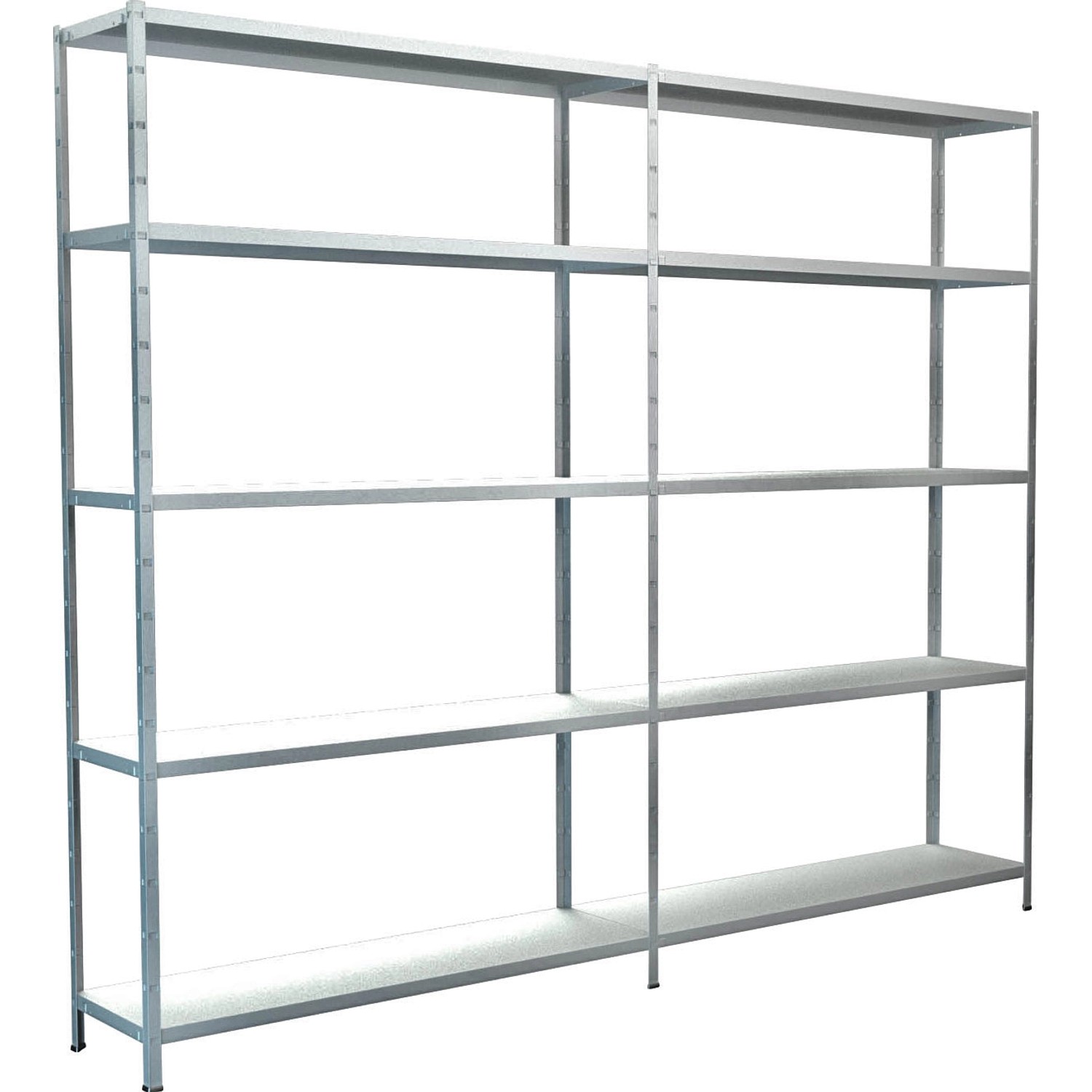 Schulte Set 1 Steckregal/Kellerregal und 1 Anbauregal Weiß 200 cm x 240 cm x 35 cm
