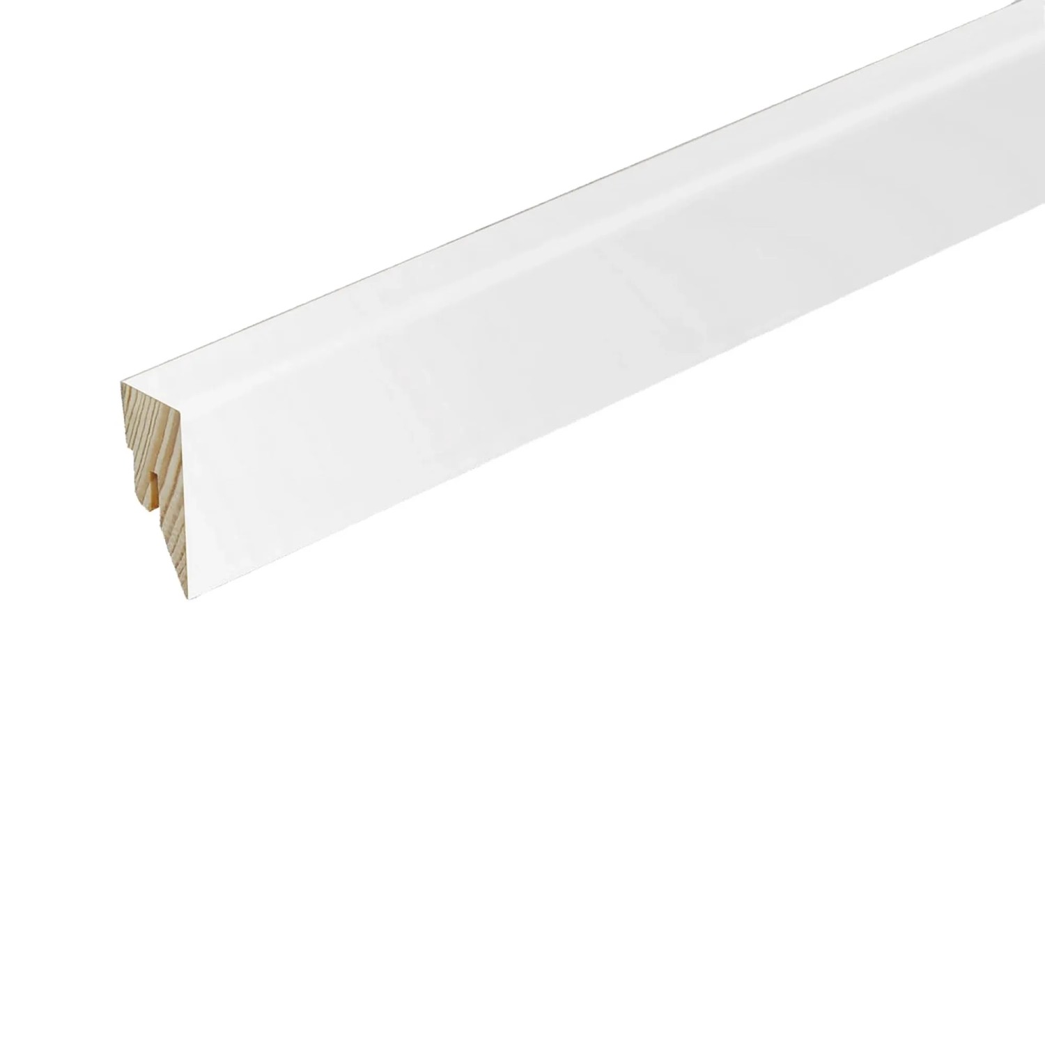 Sockelleiste Topline mit Clipfräsung 2.400 x 16 x 40 mm Verkehrsweiß