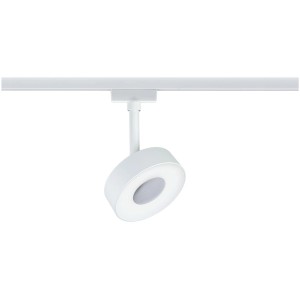 Weißer Paulmann Urail LED Schienenspot Circle, 5W, 4000K, 3-Step-Dim, für Schienensysteme.
