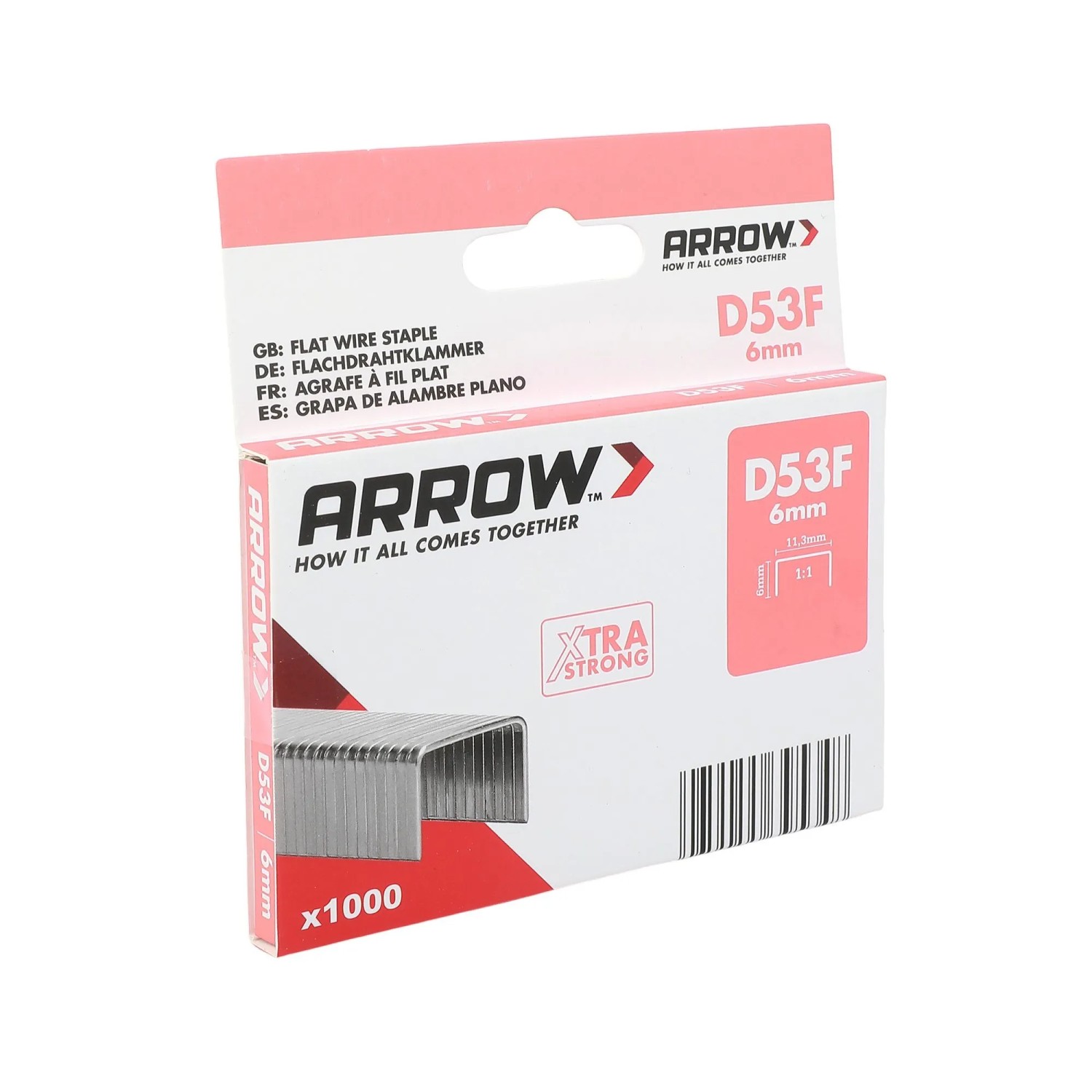 Arrow Klammer D53F Länge 6 mm 1.000 Stück