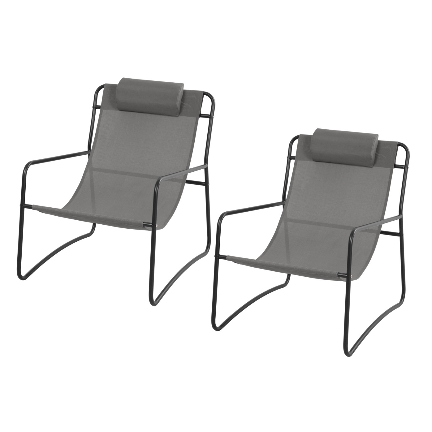 Svita Sveio 2er Set Outdoor Relaxsessel Gartenstuhl Mit Kissen Liegestuhl D günstig online kaufen