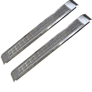 2er Set TRUTZHOLM Auffahrrampen, 180 cm, Stahl, profiliert, für Autoanhänger, Tragkraft 400 kg.