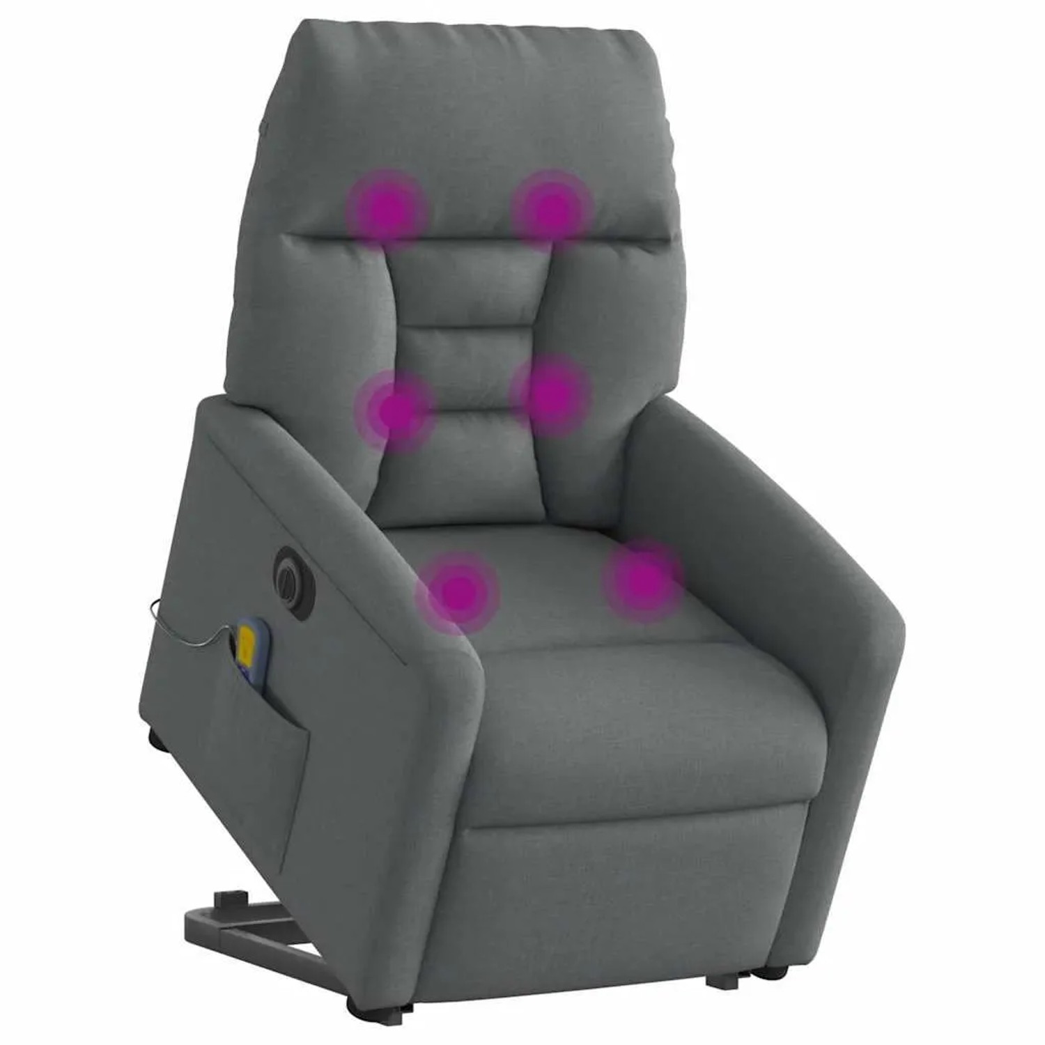 vidaXL Elektrischer Massagesessel mit Aufstehhilfe Dunkelgrau Stoff 3303063 günstig online kaufen