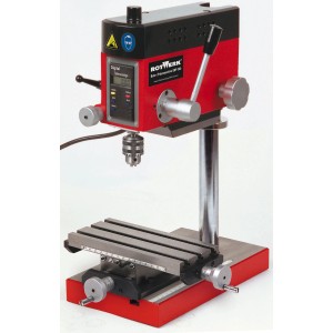 Rotwerk Bohr- und Fräsmaschine X0 für präzise Werkstückbearbeitung in Rot und Schwarz.