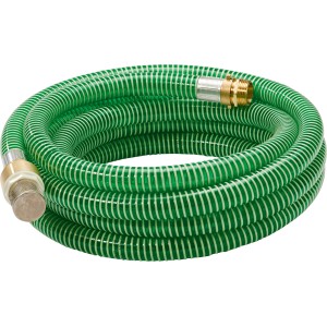 LUX Saugschlauch-Set, 7 m, mit Messinganschlüssen für Gartenpumpen & Hauswasserwerke.