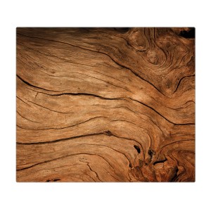 Banjado Herdabdeckplatte aus Glas mit Holz-Motiv, 60x52cm, als Schneidebrett nutzbar.