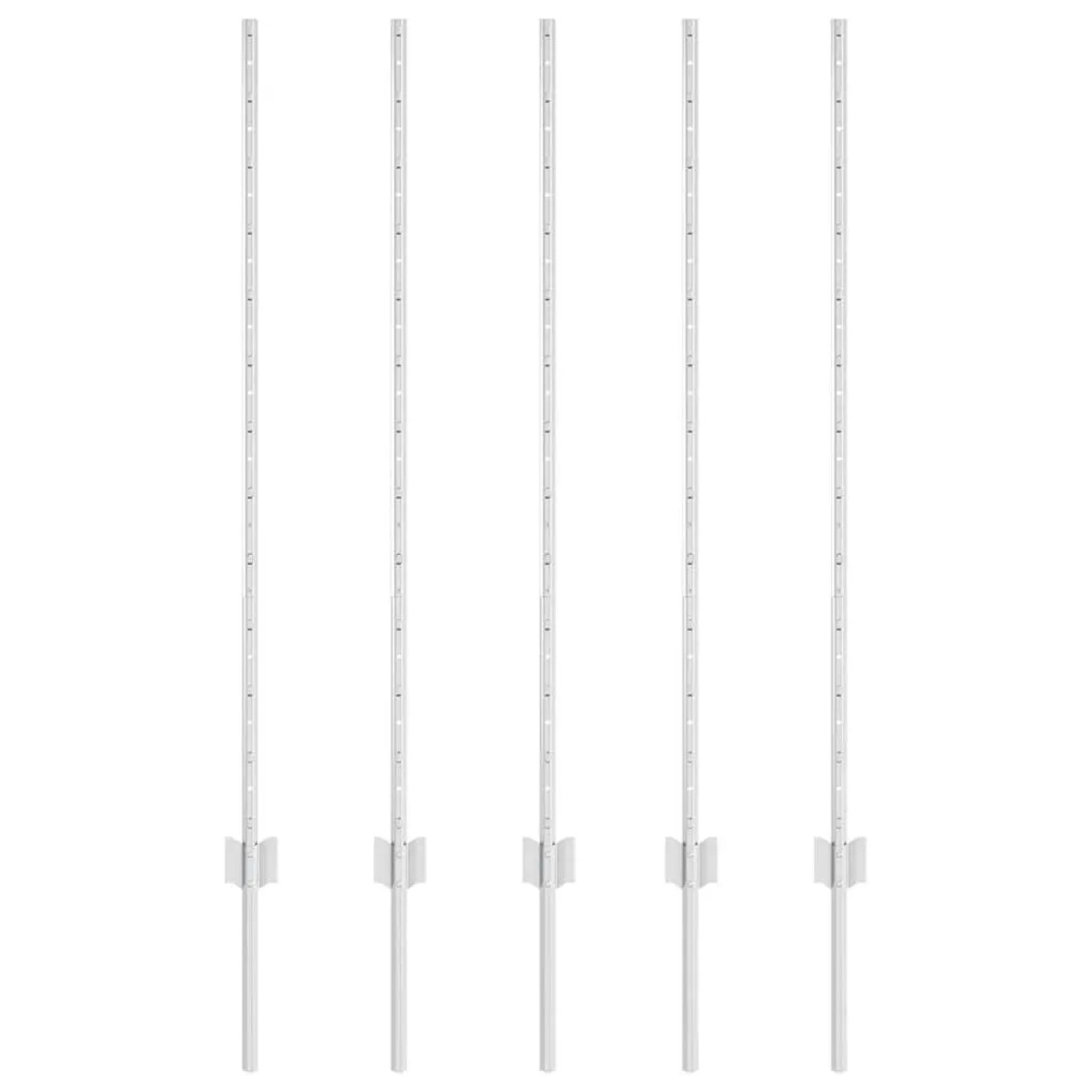 vidaXL Zaunpfosten 5 Stk Silber 120 cm Stahl 42006298 günstig online kaufen