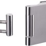 Quadratisches Türband aus gebürstetem Edelstahl für Glastüren ab 2098 mm Türhöhe.