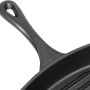 Detailaufnahme: El Fuego Bratpfanne aus Gusseisen mit Stielgriff, Grillutensil für perfekte Grillstreifen.