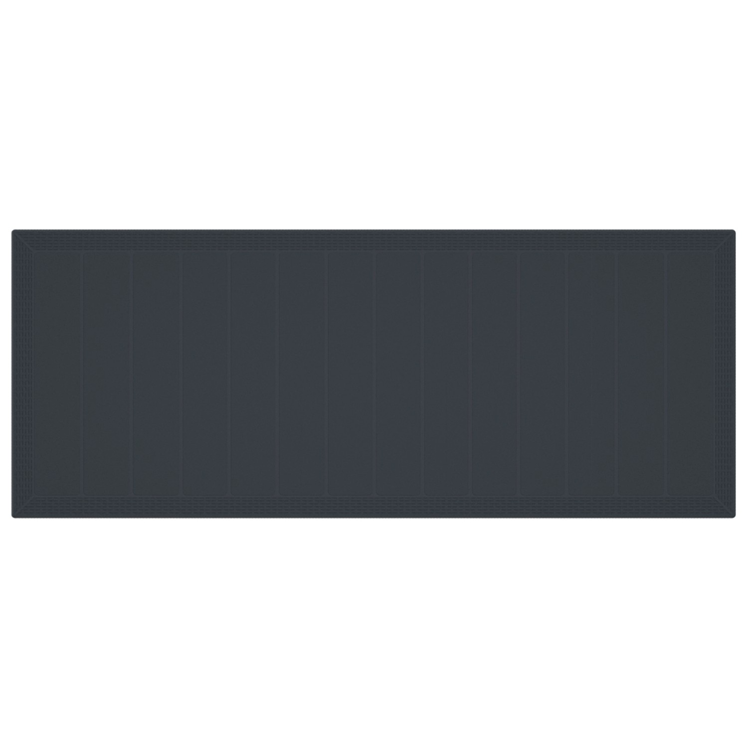 vidaXL Garten-Essgruppe, 11-teilig, anthrazitfarbenes Poly Rattan, rechteckiger Tisch.